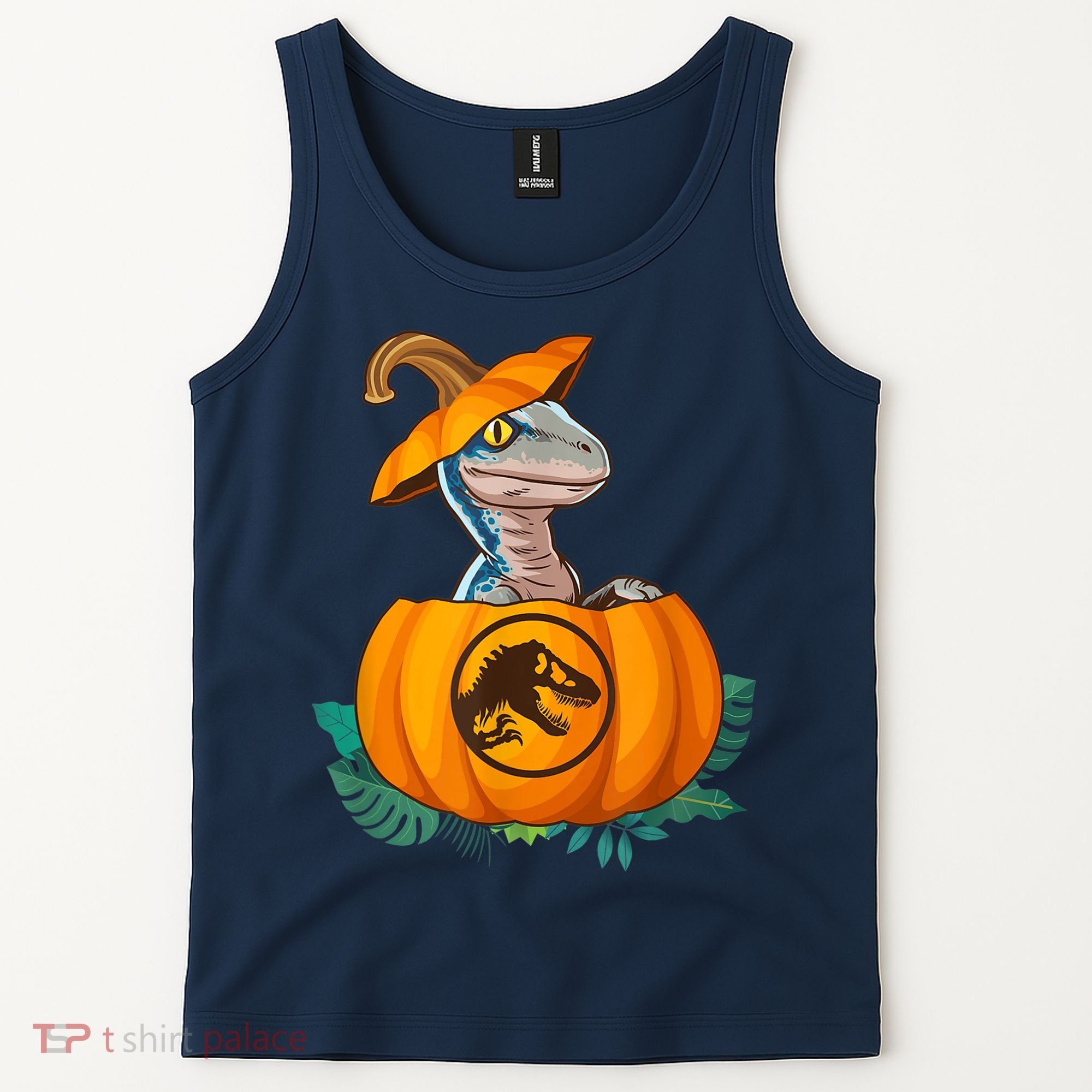 Jurassic World Halloween Dinosaur Pumpkin Logo Tank Top