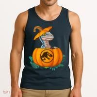 Jurassic World Halloween Dinosaur Pumpkin Logo Tank Top thumb 3
