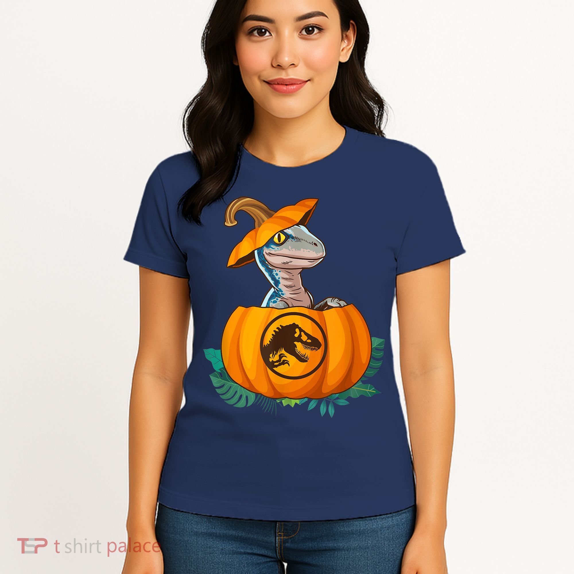 Jurassic World Halloween Dinosaur Pumpkin Logo Women's T-Shirt