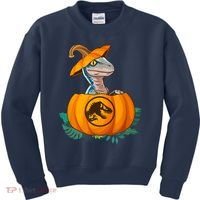 Jurassic World Halloween Dinosaur Pumpkin Logo Kids Sweatshirt thumb 0