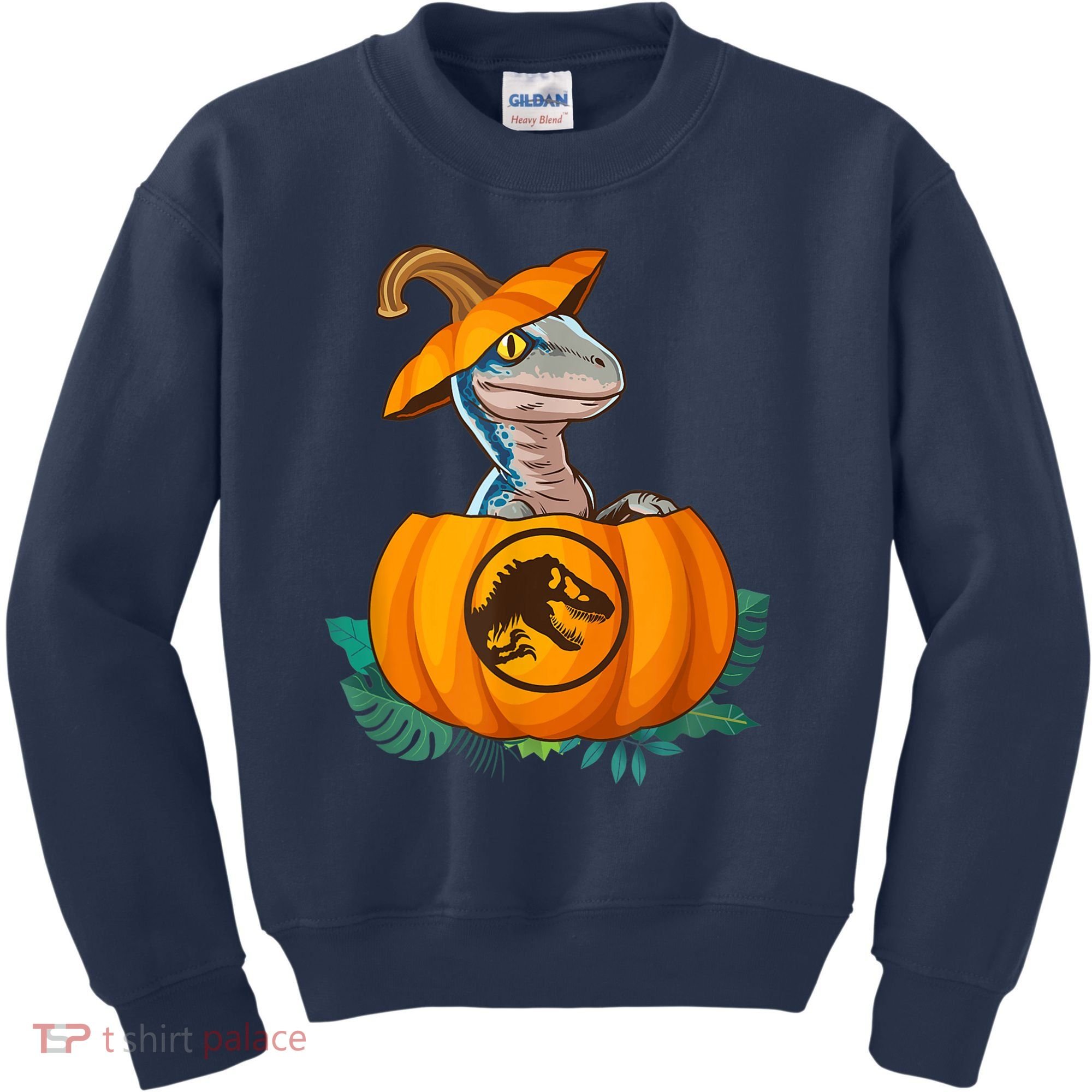 Jurassic World Halloween Dinosaur Pumpkin Logo Kids Sweatshirt