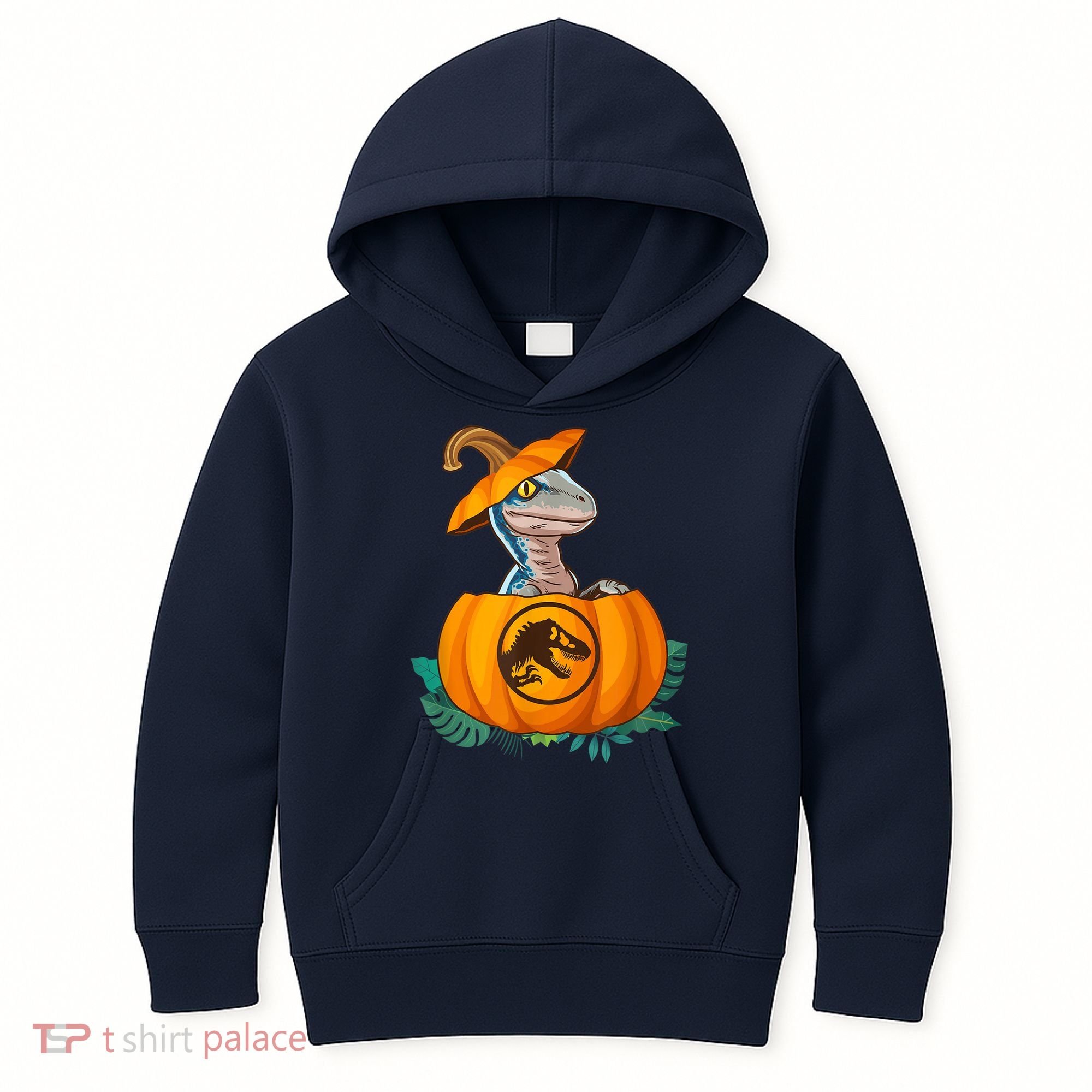 Jurassic World Halloween Dinosaur Pumpkin Logo Kids Hoodie