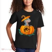Jurassic World Halloween Dinosaur Pumpkin Logo Kids T-Shirt thumb 2