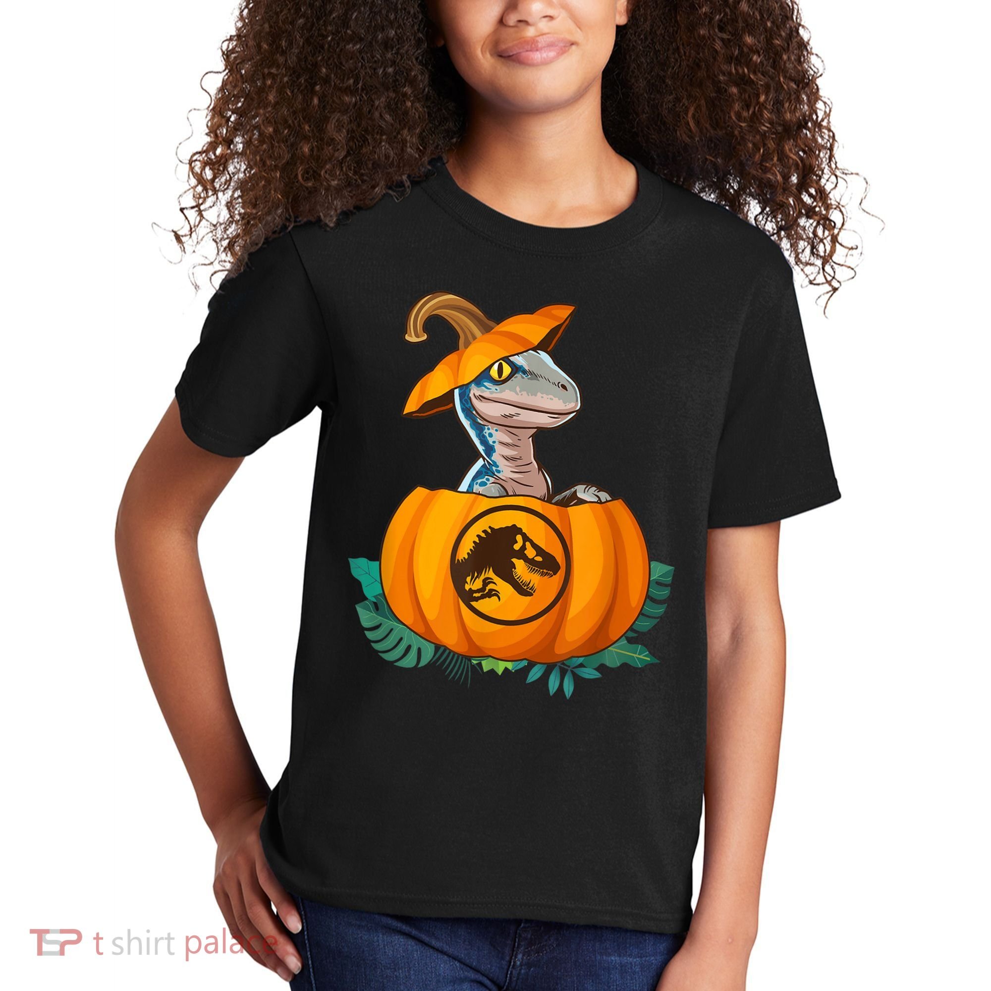 Jurassic World Halloween Dinosaur Pumpkin Logo Kids T-Shirt