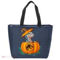 Jurassic World Halloween Dinosaur Pumpkin Logo Tote Bag thumb 0
