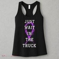 Just Wait In The Truck Domestic Violence Purple Ribbon Women's Tank Top thumb 3