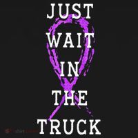 Just Wait In The Truck Domestic Violence Purple Ribbon Women's Tank Top thumb 5