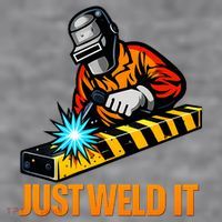 Just Weld It Welder Lover Welder Tradesperson Job Lover Women's Racerback Cropped Tank thumb 2