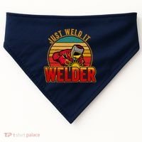 Just Weld It Funny Welder Welding Work Lover USA-Made Doggie Bandana thumb 0