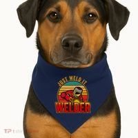 Just Weld It Funny Welder Welding Work Lover USA-Made Doggie Bandana thumb 1