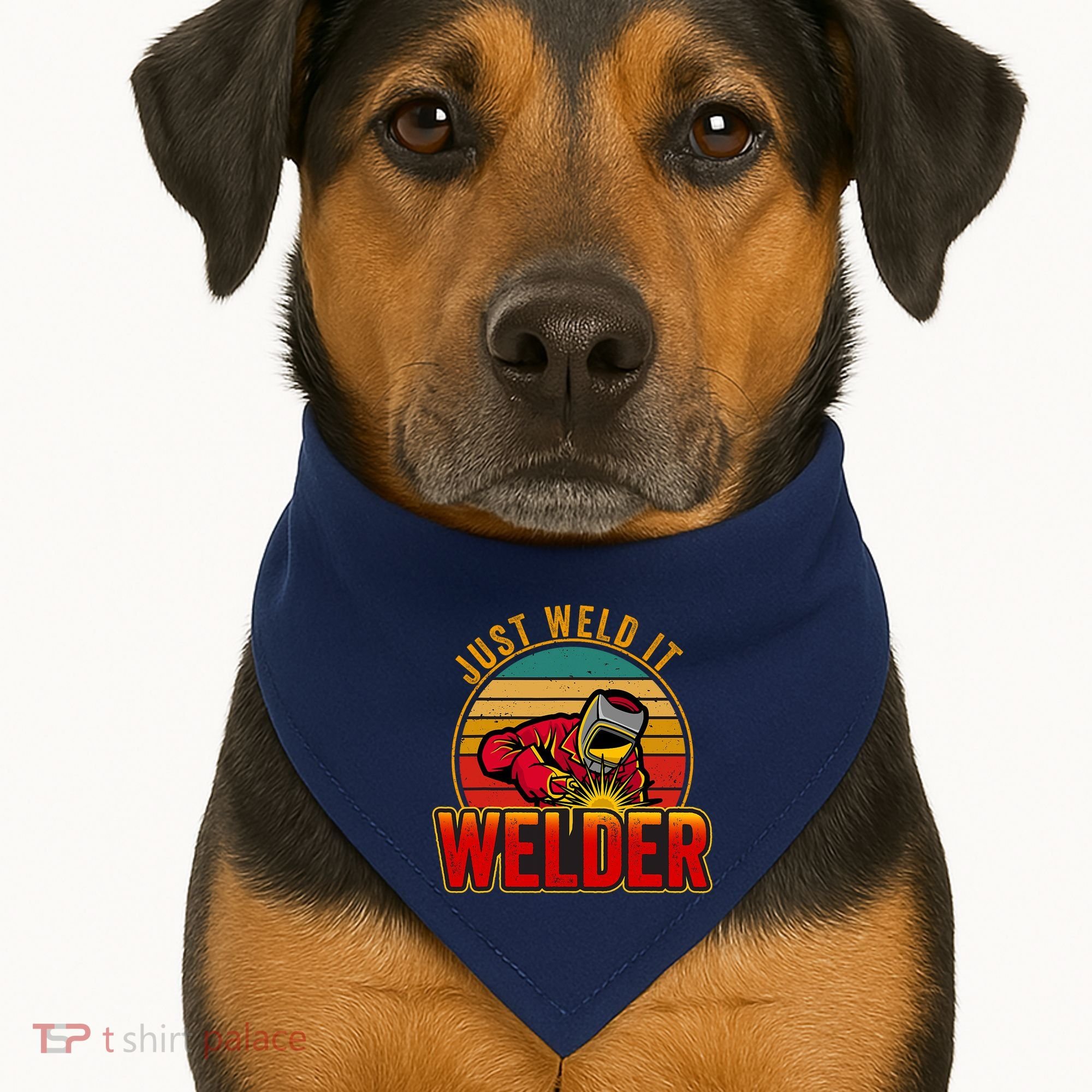 Just Weld It Funny Welder Welding Work Lover USA-Made Doggie Bandana
