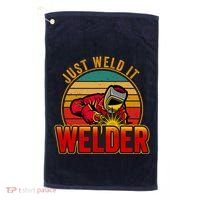 Just Weld It Funny Welder Welding Work Lover Golf Towel thumb 0