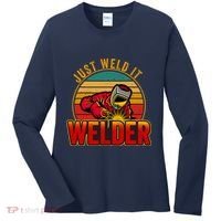 Just Weld It Funny Welder Welding Work Lover Women's Long Sleeve Shirt thumb 0