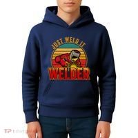 Just Weld It Funny Welder Welding Work Lover Kids Hoodie thumb 4