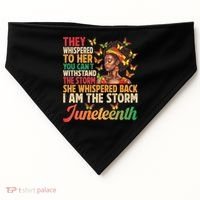 Juneteenth Women I Am The Storm Black Freedom 1865 USA-Made Doggie Bandana thumb 0