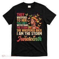 Juneteenth Women I Am The Storm Black Freedom 1865 T-Shirt thumb 0