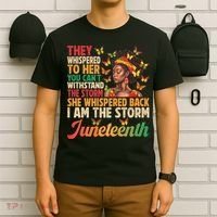 Juneteenth Women I Am The Storm Black Freedom 1865 T-Shirt thumb 6