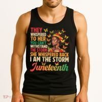 Juneteenth Women I Am The Storm Black Freedom 1865 Tank Top thumb 3