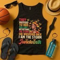 Juneteenth Women I Am The Storm Black Freedom 1865 Tank Top thumb 4