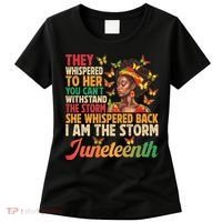 Juneteenth Women I Am The Storm Black Freedom 1865 Women's T-Shirt thumb 0