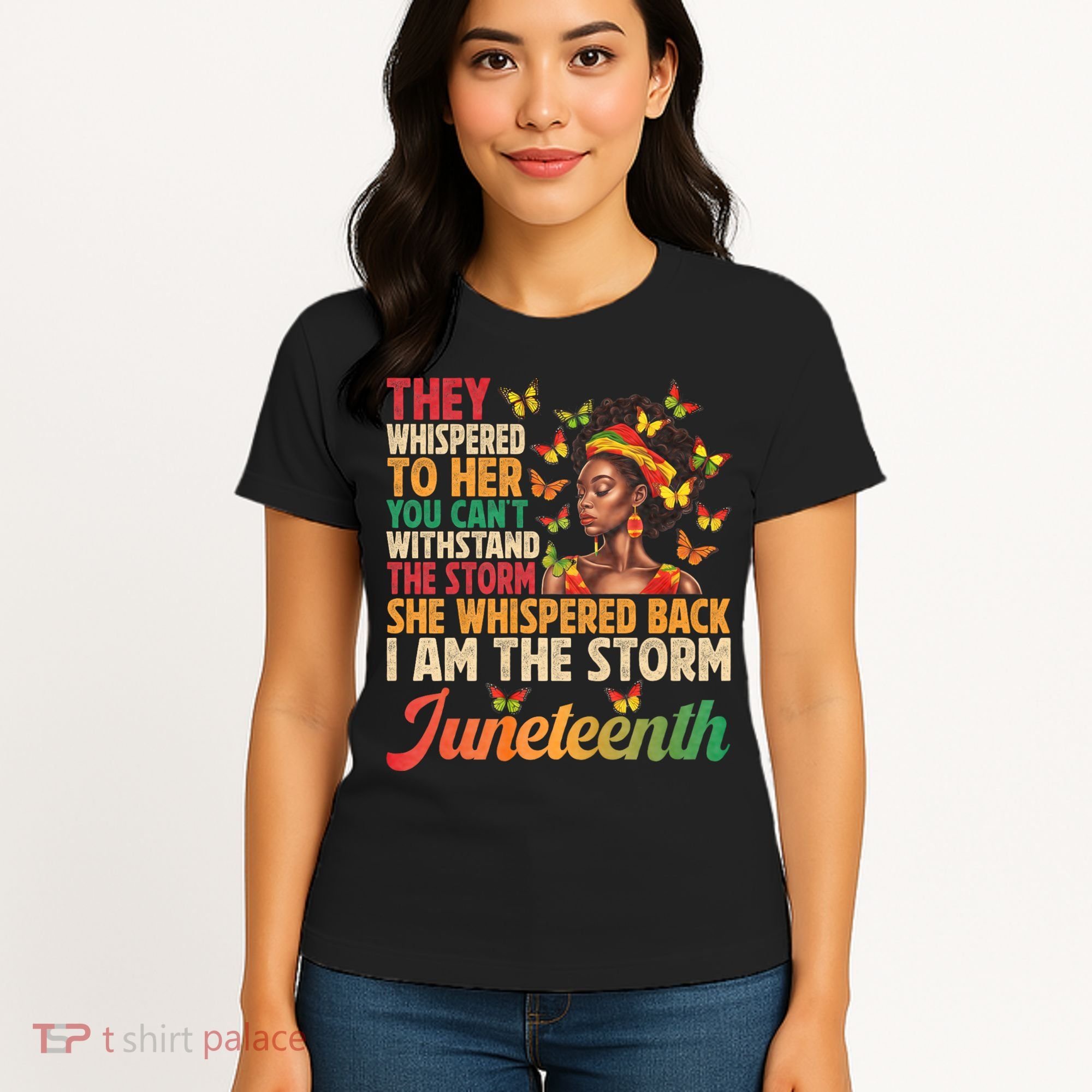 Juneteenth Women I Am The Storm Black Freedom 1865 Women's T-Shirt