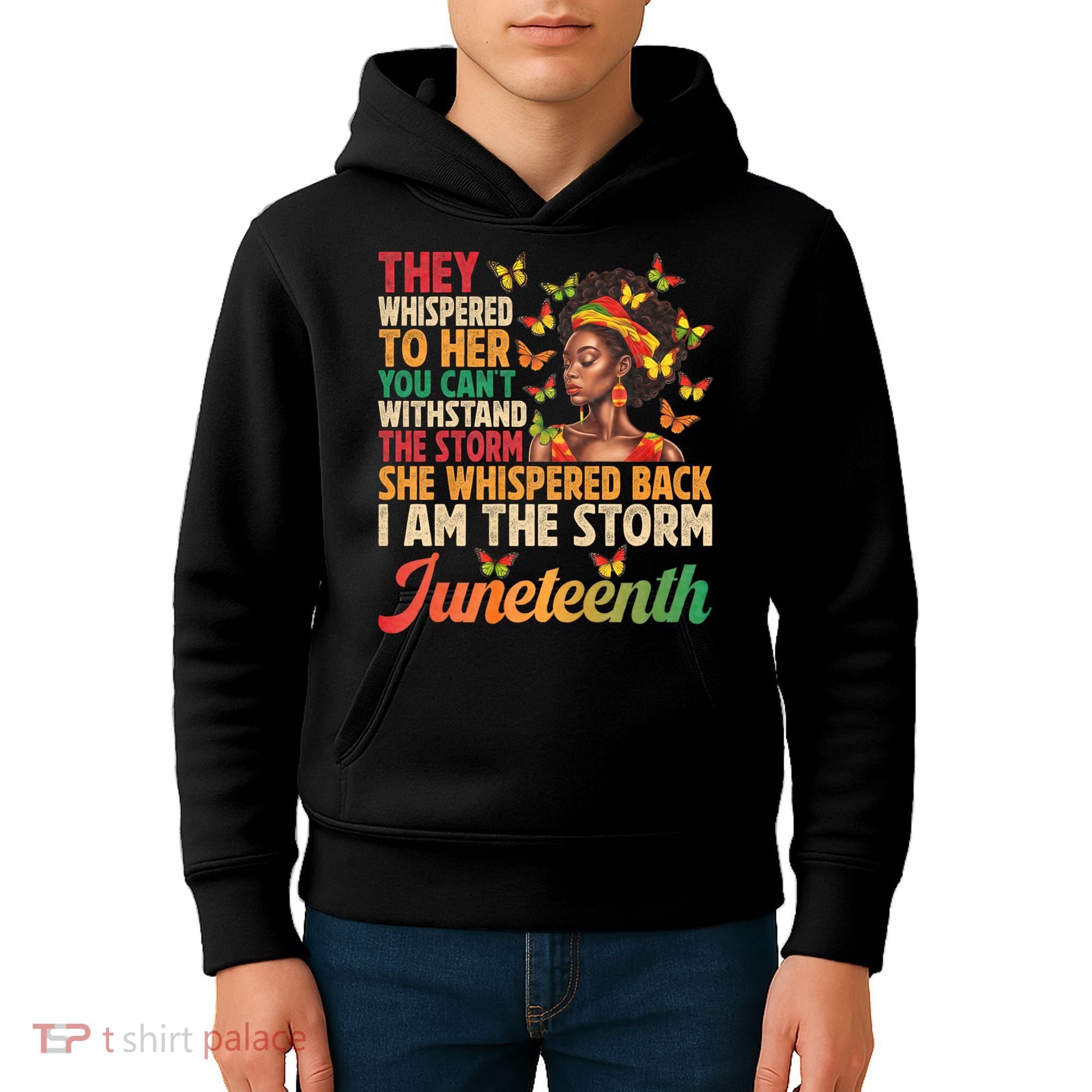 Juneteenth Women I Am The Storm Black Freedom 1865 Kids Hoodie