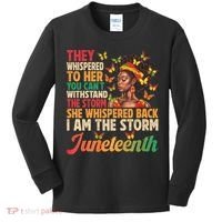 Juneteenth Women I Am The Storm Black Freedom 1865 Kids Long Sleeve Shirt thumb 0