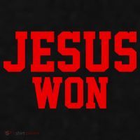 Jesus Won Front And Back Ladies PosiCharge Tri-Blend Wicking Tank thumb 2