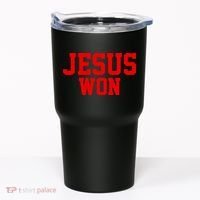 Jesus Won Front And Back Tumbler thumb 0