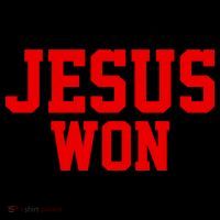 Jesus Won Front And Back Women's Perfect Tri Rocker Tank thumb 4