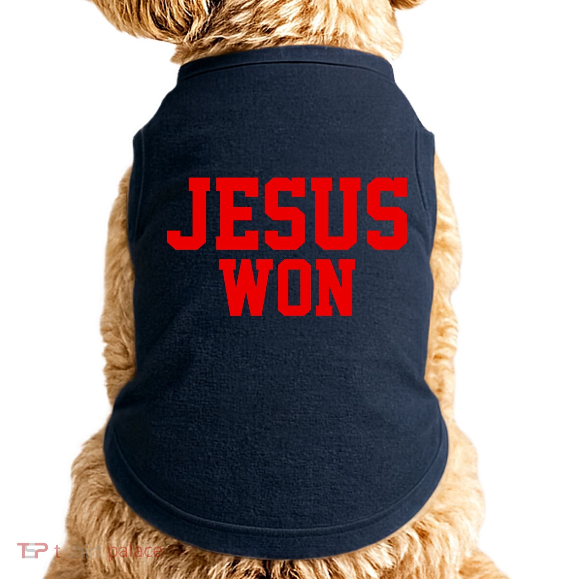 Jesus Won Front And Back Doggie Tank