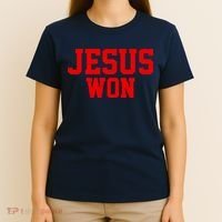 Jesus Won Front And Back T-Shirt thumb 4