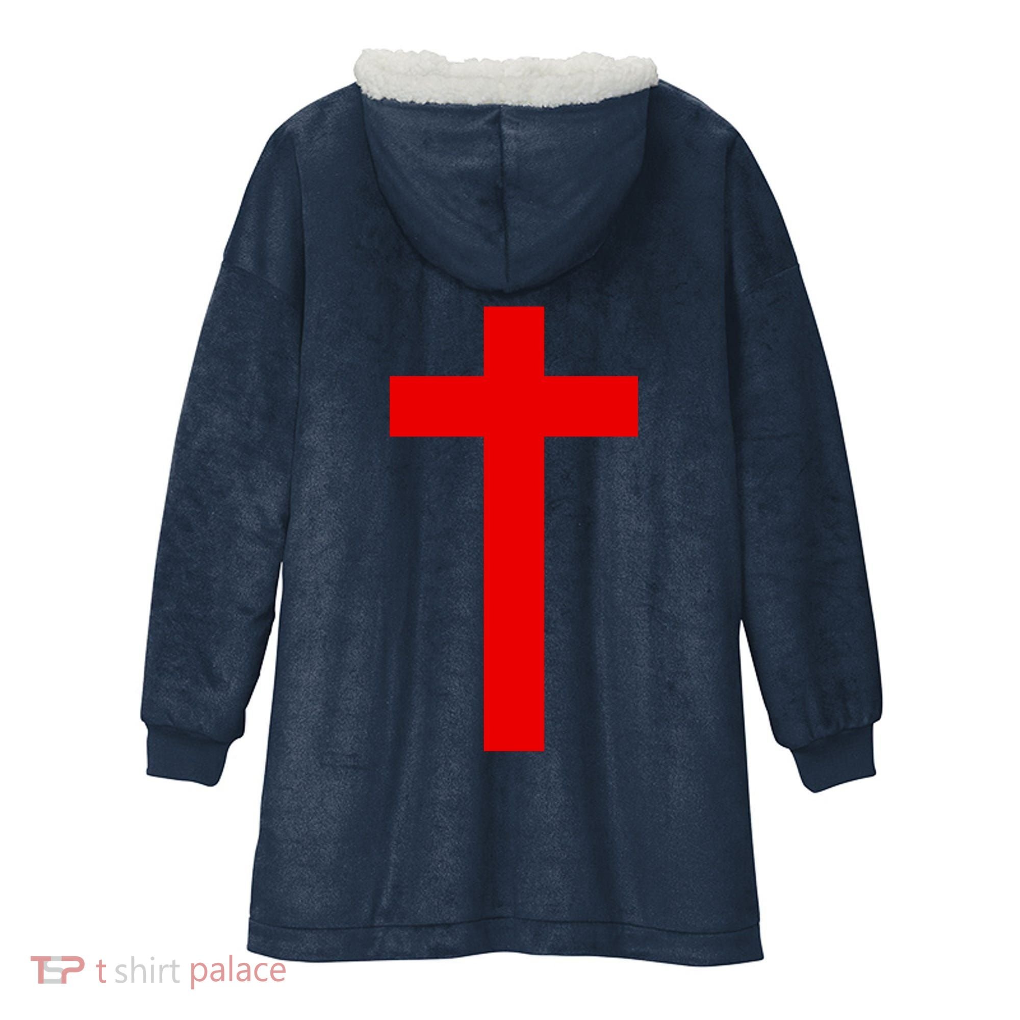 Jesus Won Front And Back Hooded Wearable Blanket
