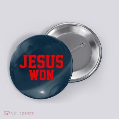 Jesus Won Front And Back Button