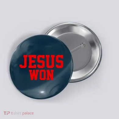 Jesus Won Front And Back Button