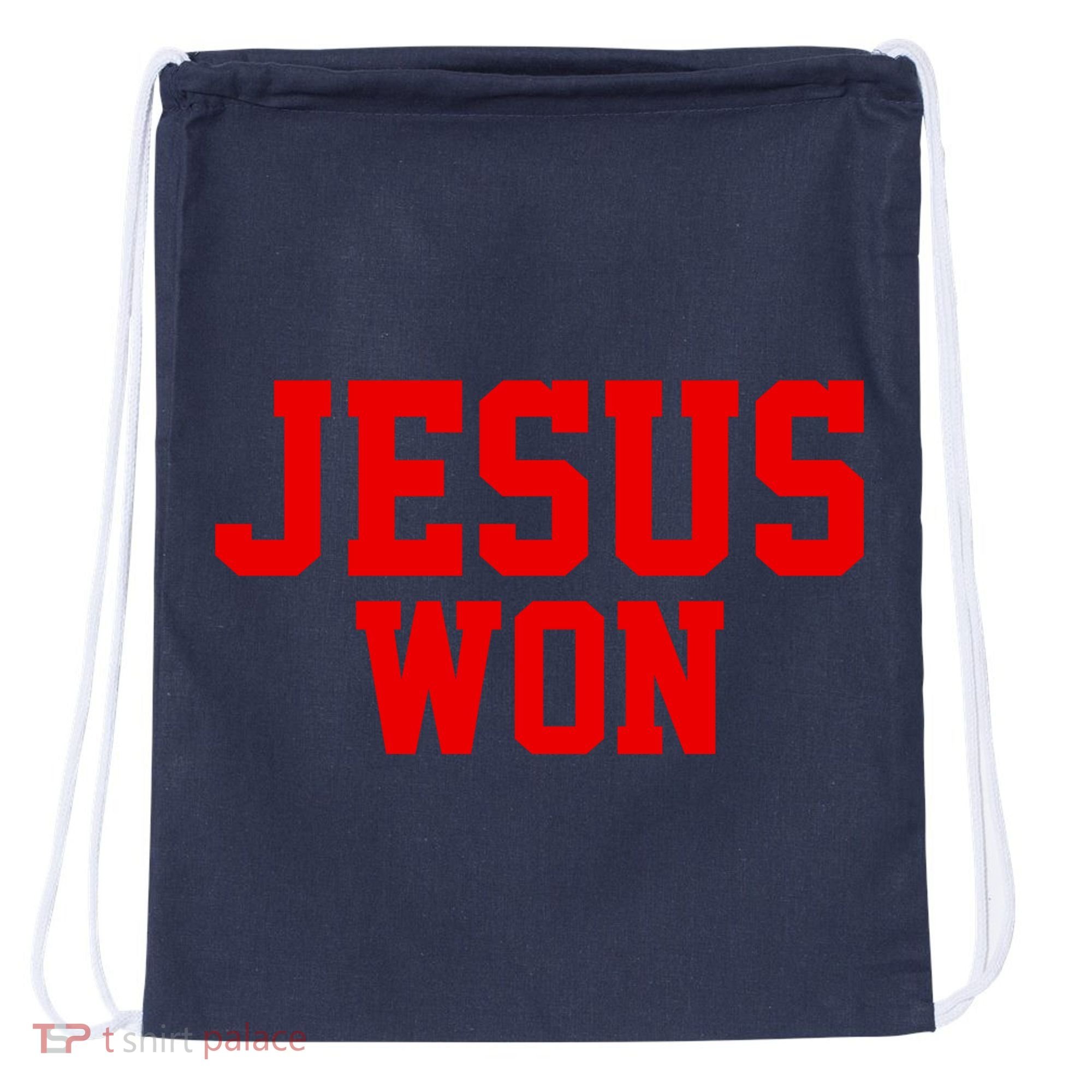 Jesus Won Front And Back Drawstring Bag