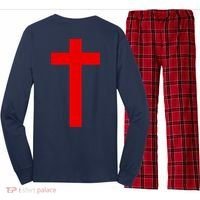 Jesus Won Front And Back Long Sleeve Pajama Set thumb 1