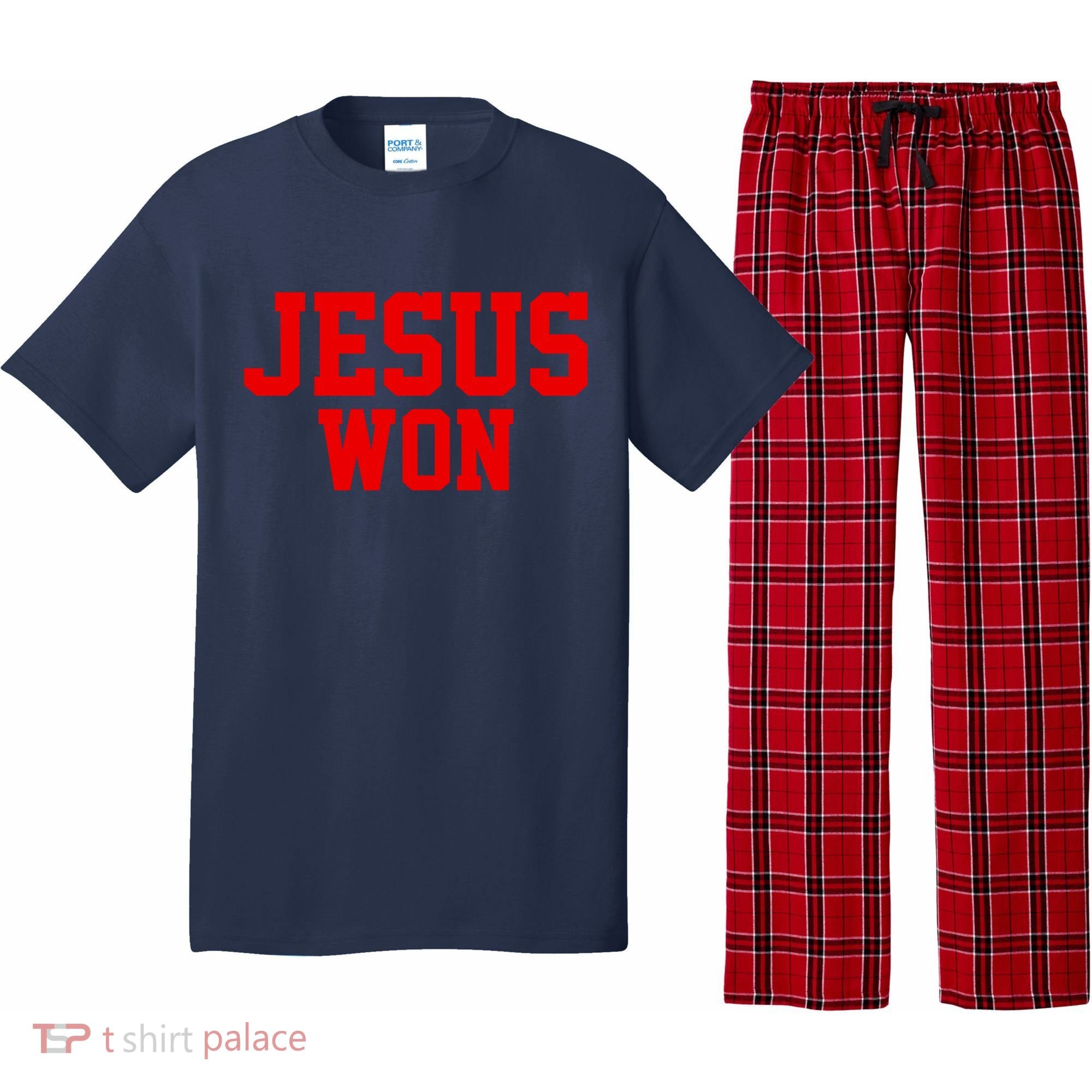 Jesus Won Front And Back Pajama Set