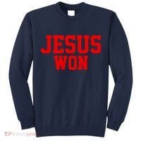 Jesus Won Front And Back Tall Sweatshirt thumb 0