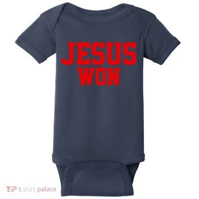 Jesus Won Front And Back Baby Bodysuit