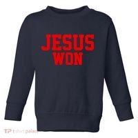 Jesus Won Front And Back Toddler Sweatshirt thumb 0