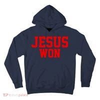 Jesus Won Front And Back Tall Hoodie thumb 0