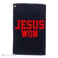 Jesus Won Front And Back Golf Towel thumb 0
