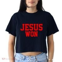 Jesus Won Front And Back Women's Crop Top Tee thumb 2