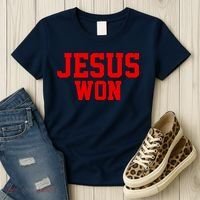 Jesus Won Front And Back Women's T-Shirt thumb 3