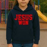 Jesus Won Front And Back Kids Hoodie thumb 3