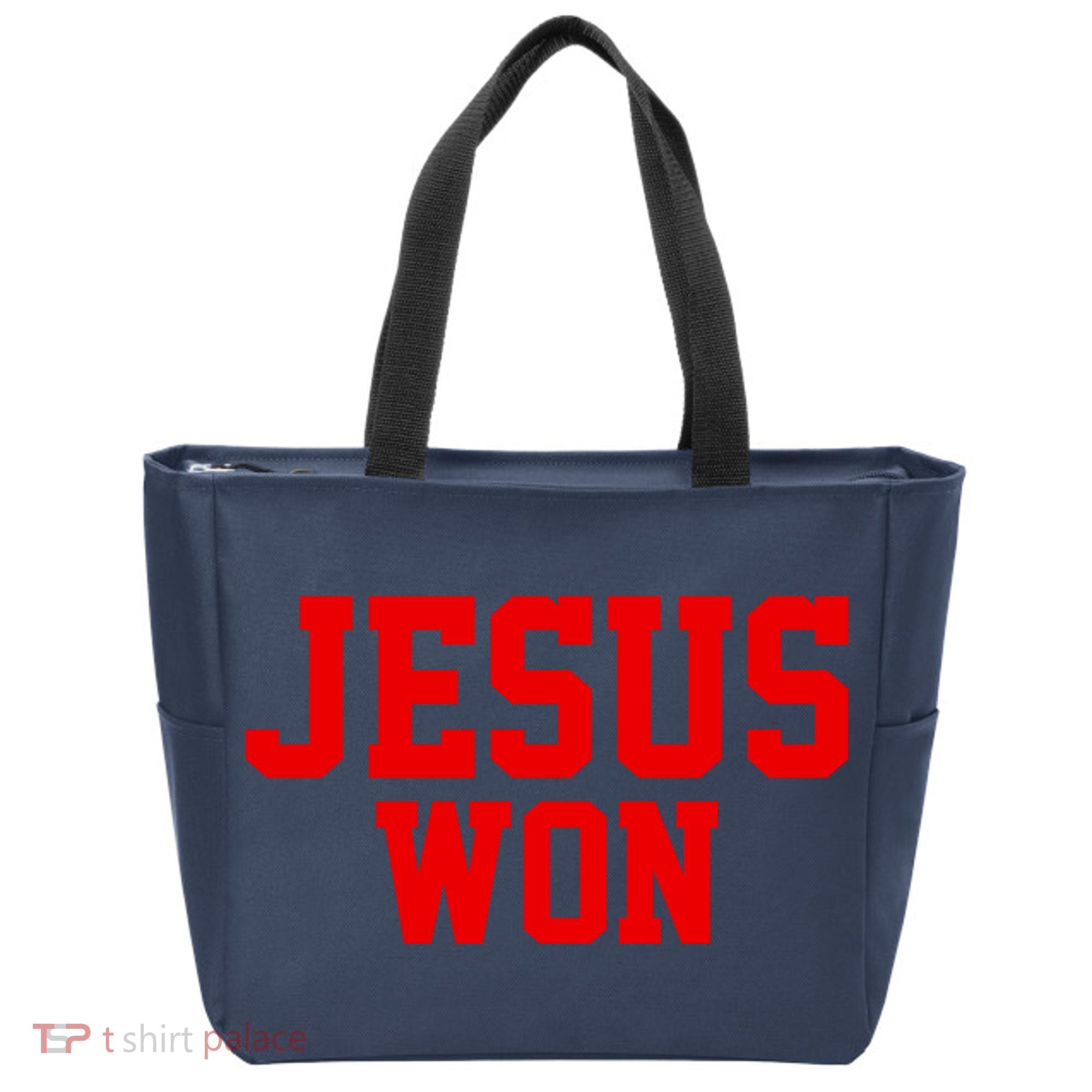 Jesus Won Front And Back Tote Bag