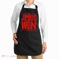 Jesus Won Just Here To Give God Glory John 16 33 Religious Apron thumb 2
