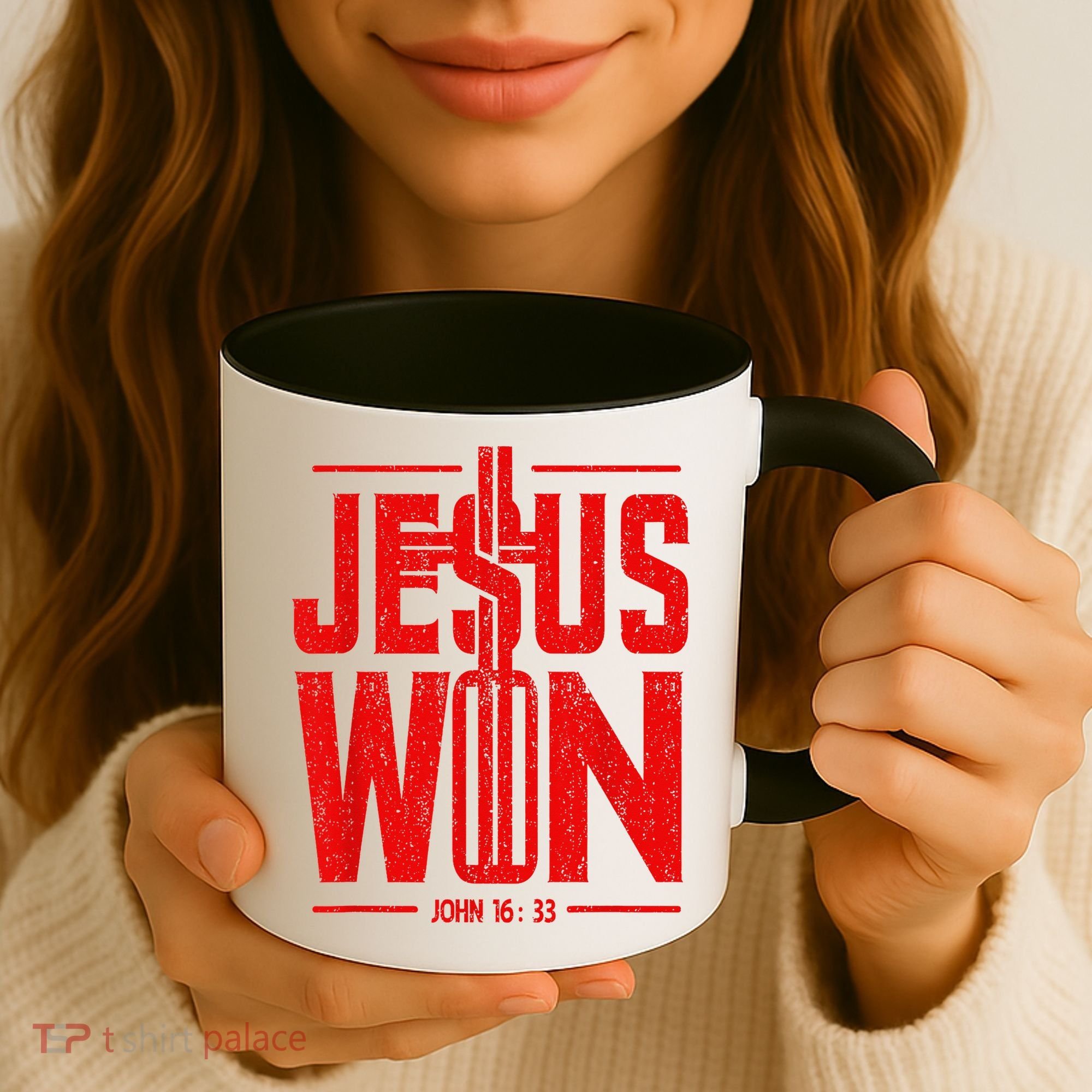 Jesus Won Just Here To Give God Glory John 16 33 Religious Coffee Mug