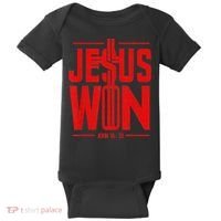 Jesus Won Just Here To Give God Glory John 16 33 Religious Baby Bodysuit thumb 0